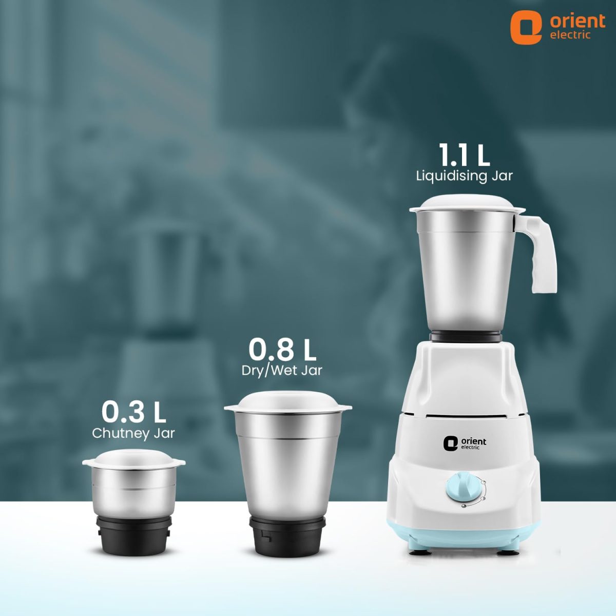 Orient Electric 500W mixer grinder | Kitchen Kraft 500 MGKK50B3 with 3 SS jars | Longer life balanced coil motor | ABS body | Uniform grinding | 5 years motor warranty - Image 7