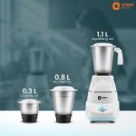 Orient Electric 500W mixer grinder | Kitchen Kraft 500 MGKK50B3 with 3 SS jars | Longer life balanced coil motor | ABS body | Uniform grinding | 5 years motor warranty - Image 7