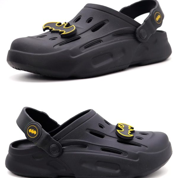 SVAAR Batman Men's Sturdy Clogs with Authentic Batman Charms and Adjustable Back Strap