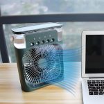 Elevea ( LIMITED STOCK WITH 15 YEARS WARRANTY ) Portable Air Conditioner Cooler, Mini Evaporative Cooler with 7 Colors LED Light, 1/2/3 H Timer, 3 Wind Speeds and 3 Spray Modes for Your Desk-Green - Image 6
