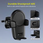 Portronics Clamp Z Car Phone Holder Stand with 360 Degree Rotation, AC Vent Mount, Strong Grip, Single Hand Use, Shockproof Build, Mobile Stand for Car (Black) - Image 7