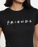 Bewakoof Official Friends Merchandise Women's 100% Cotton Printed Slim Fit Round Neck T-Shirt - Image 6