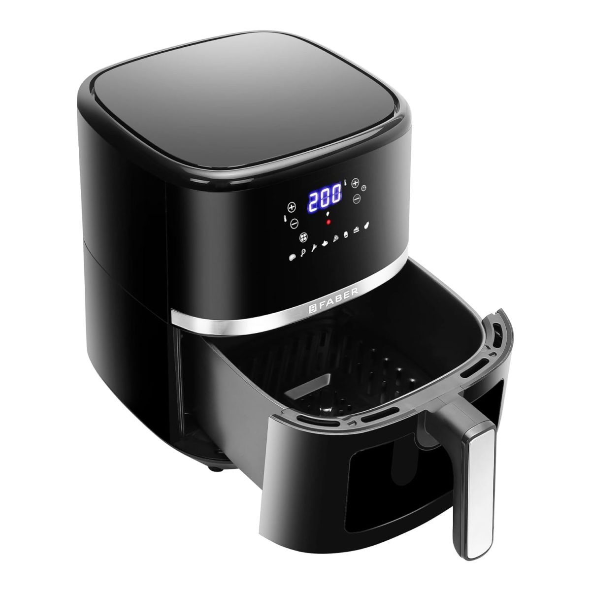 Faber 6L 1500W Digital Air Fryer | Fry, Bake, Roast, Toast, Defrost, Grill & Reheat | 85% Less Oil, 360° Air Cooking | 8-Preset Menu, LED Display & Touch Control, Non-Stick Pan, View Window | (Black) - Image 10
