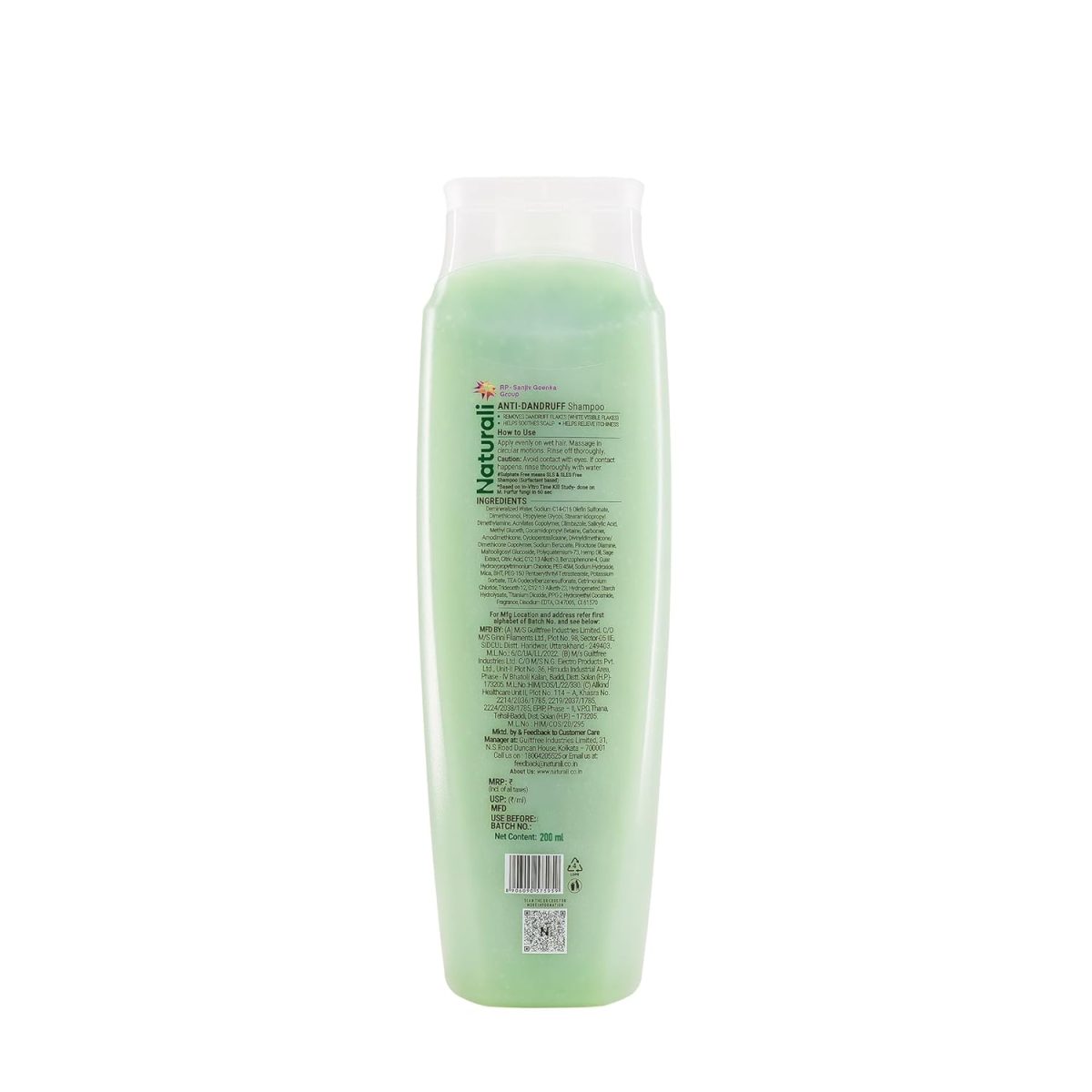 Naturali Anti Dandruff Shampoo Up To 100% Relief with Salicylic Acid | No Sulfate No Paraben | Anti Dandruff Shampoo for Man & Women | 200 ml - Image 8