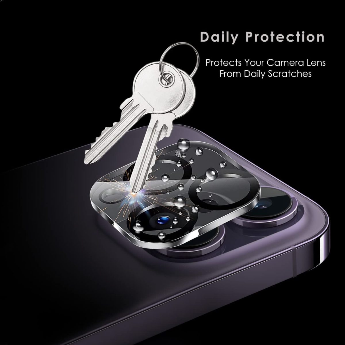 Amazon Brand - Solimo Tempered Glass Camera Lens Protector for iPhone 15 (6.1 Inch) & iPhone 15 Plus (6.7 Inch) | Anti-Scratch | Black Tempered Glass - Image 6