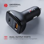 boAt Dual Port Qc-Pd 24W Fast Car Charger with 24W Fast Pd Charging & 18W Qc Charging Compatible with All Smartphones, Tablets & Laptops (Free Type C to Type C Cable), Black - Image 5