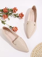 Women's Quilted Loafers – Stylish Comfortable || Flat Slip-On Casual Shoes with Gold Accent Lightweight - Image 6