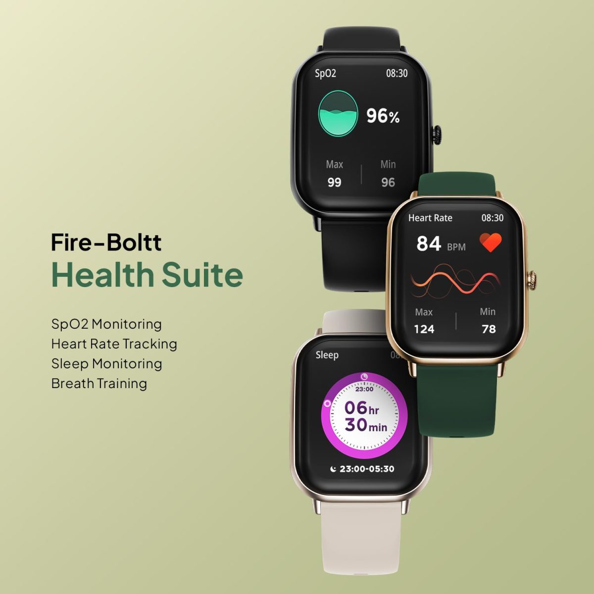 Fire-Boltt Ninja Call Pro Max Smart Watch 2.01 inch Display, Bluetooth Calling, 120+ Sports Modes, Health Suite, Voice Assistance (Forest Green) - Image 10