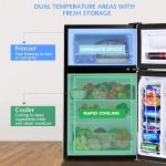 LEONARD USA 115 L Inverter Double Door Mini Fridge Small Refrigerator with Separate Deep Freezer Compartment & Interior Light for Home, Office or Bar (Based on American Technology) (Black & Silver) - Image 7