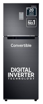 Samsung 236L 3 Star Convertible 3 In 1 Digital Inverter Frost-Free Double Door Refrigerator (RT28C3733BX/HL,Luxe Black)