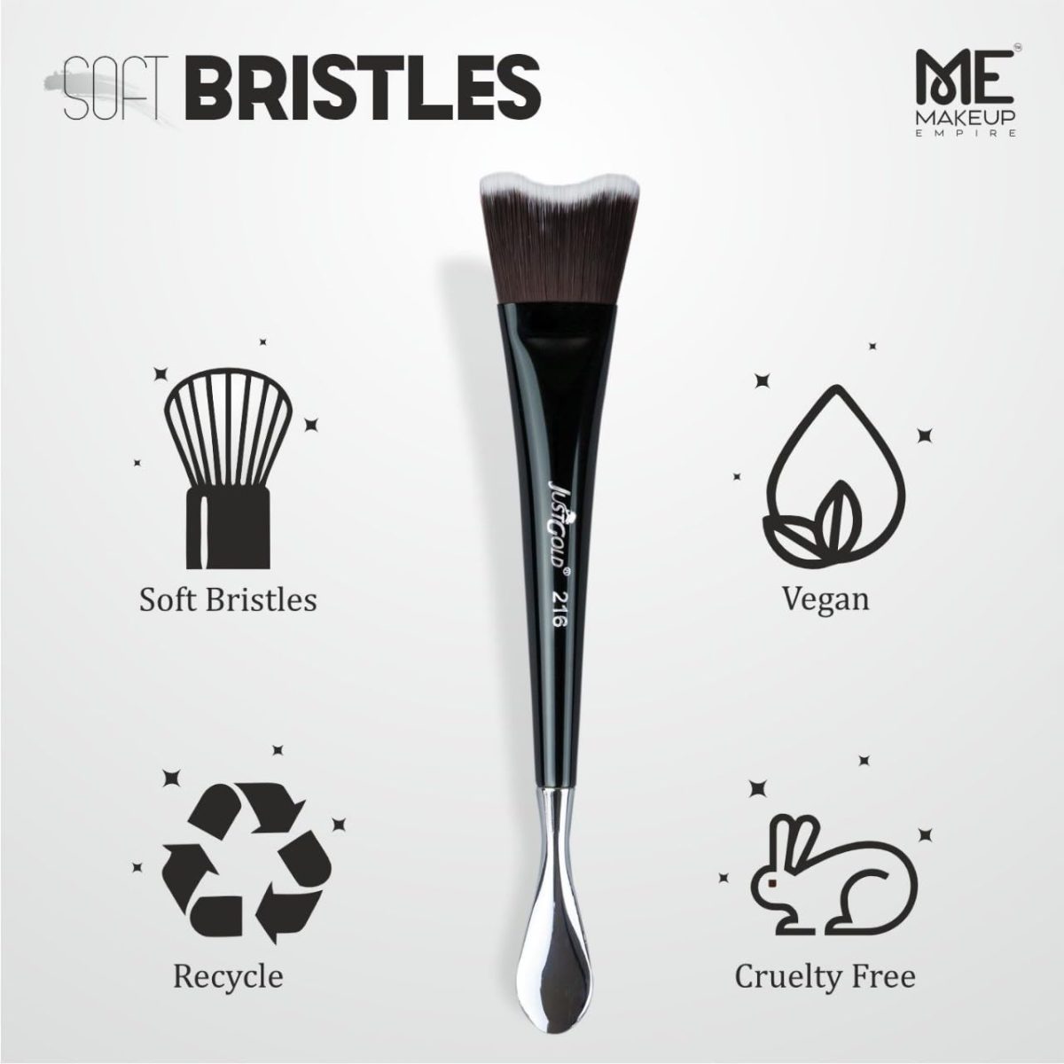 Justgold Professional Makeup Brush #136 For Precision Concealing