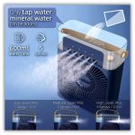 Drumstone 𝟏𝟓 𝐘𝐞𝐚𝐫𝐬 𝐖𝐚𝐫𝐫𝐚𝐧𝐭𝐲 Portable Air Conditioner Cooler, Mini Evaporative Cooler with 7 Colors LED Light, 1/2/3 H Timer, 3 Wind Speeds and 3 Spray Modes for Your Desk_Multicolor - Image 3