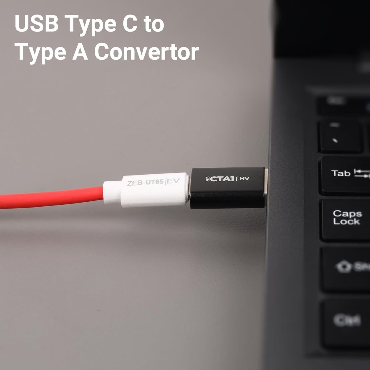 ZEBRONICS CTA1 USB Type C to Type A Converter, USB 3.0, High-Speed Data Transfer, Backward Compatibility, Plug and Play, for Laptops | PC | Compatible Devices - Image 2