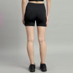 Mehrang High Waist Workout Shorts for Women, Midnight Sky, Bike Shorts with Elastic Waistband and Pockets, - Image 2