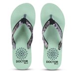 DOCTOR WALK Women's Floral Print Flip Flops, Mint Green, Comfort Platform Sandals - Image 8
