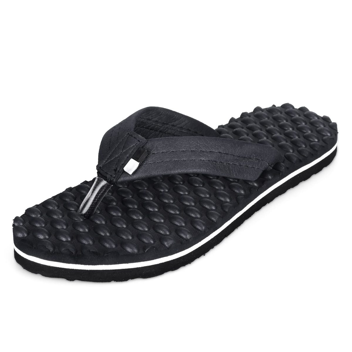 DOCTOR EXTRA SOFT House Slipper for Women's Care |Orthopaedic | Diabetic | Acupressure | Comfortable | MCR | Flip-Flop Ladies and Girl’s Home Slides for Daily Use Bubble-D-20-Black-7-UK