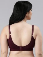 Enamor Innovations Cloudsoft Invisi Bonded Neck Women's Everyday Cotton Minimizer Bra - Padded, Wirefree, Full Coverage - A064 (Available in Plus Sizes) - Image 3
