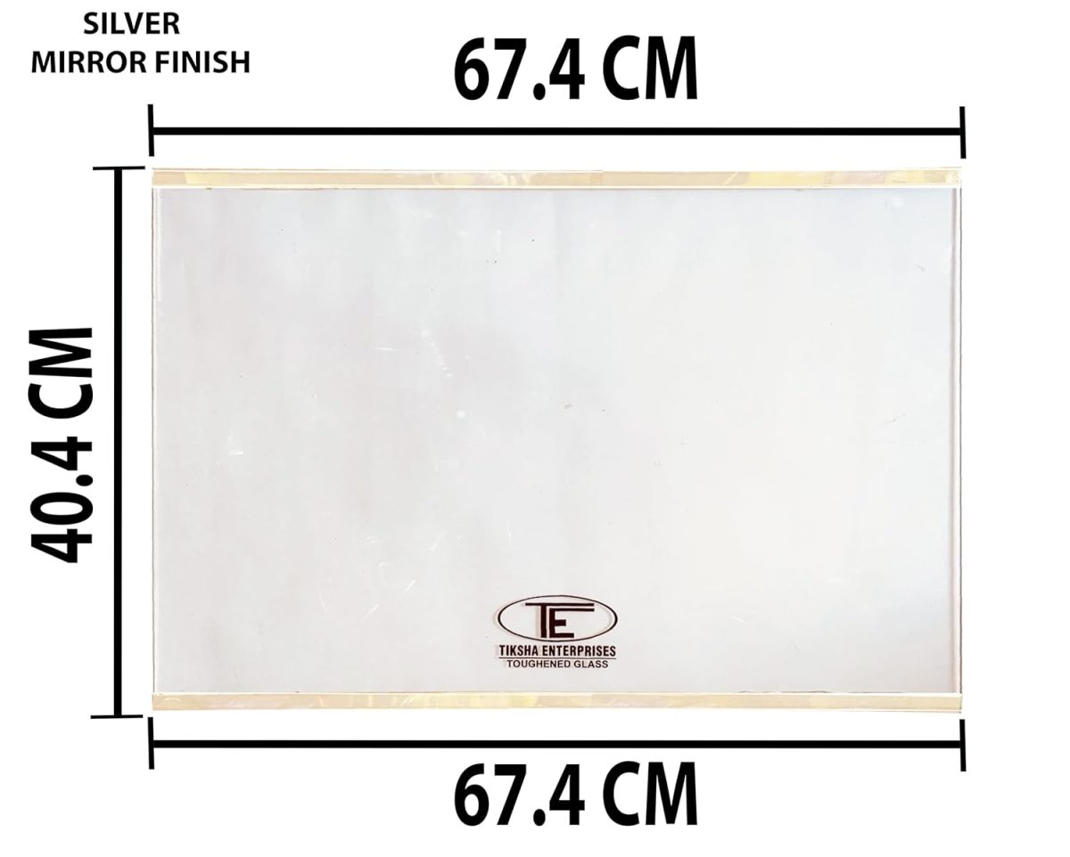 Tiksha Enterprises Main TOUGHENED Glass (674=674) 404 MM Shelf with Silver Beading Compatible for Samsung Frost Free/Double Door Fridge Model RT54-RT56 Model 551L & 523L. - Image 2