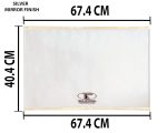 Tiksha Enterprises Main TOUGHENED Glass (674=674) 404 MM Shelf with Silver Beading Compatible for Samsung Frost Free/Double Door Fridge Model RT54-RT56 Model 551L & 523L. - Image 2