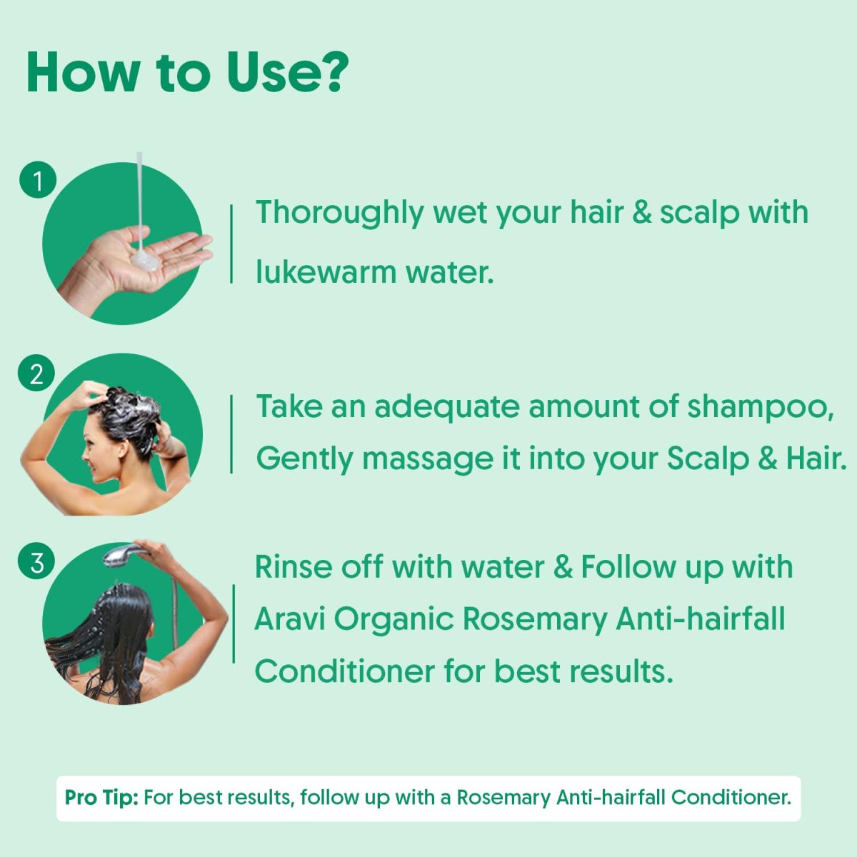 Aravi Organic Rosemary Anti-Hairfall Shampoo | Rosemary Shampoo for Hair Growth & Hairfall Control | Up to 94% Stronger Hair | Sulphate-Free for Men & Women | For All Hair Types | 200ml - Image 5