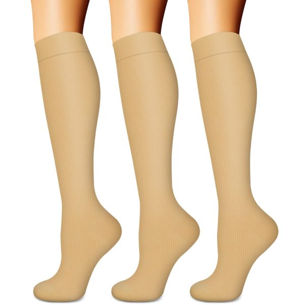 Copper Compression Socks Women & Men Circulation(6 pairs) - Best for Running, Nursing, Hiking, Recovery & Flight Socks