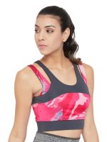 Clovia Women's Padded Wirefree Medium Impact Full Cup Sports Bra - Image 3