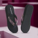DOCTOR WALK Women's Paisley Print Flip Flops, Black Platform Sandals, Comfort Thong Slippers - Image 8
