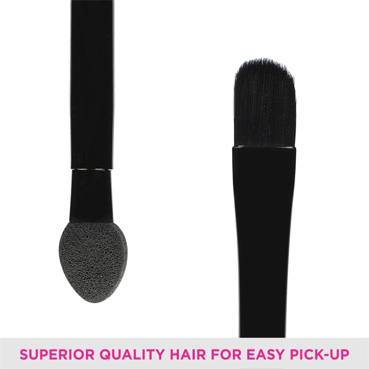 VEGA 2 In 1 Mini Makeup Brush with Eye Shadow & Eye Applicator, (DMB-01) Brown - Image 4