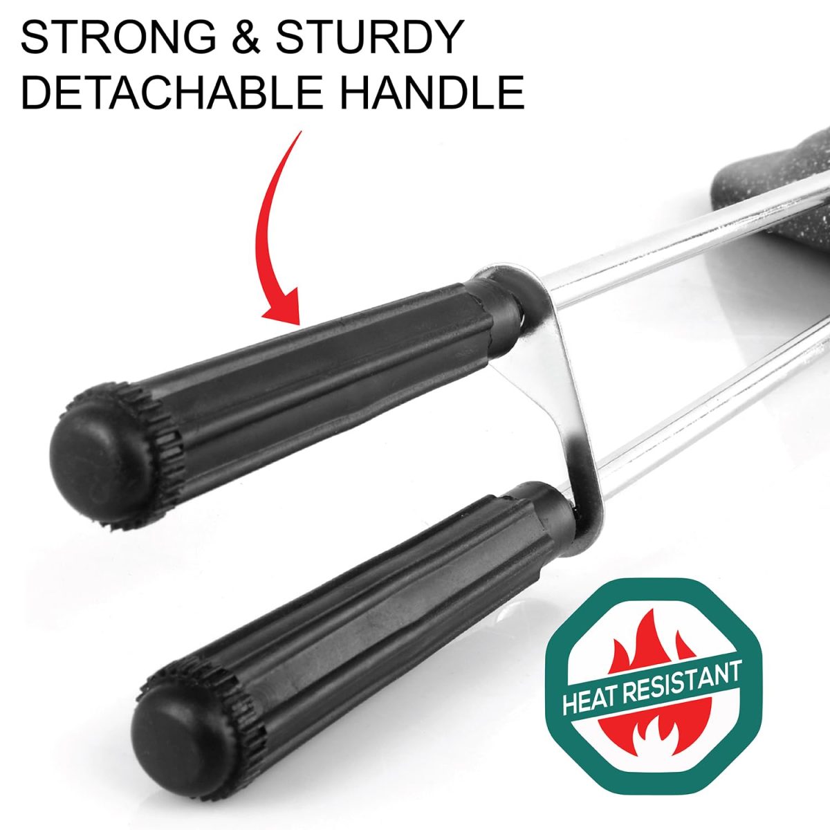 Cello Non-Stick Aluminium Sandwich Gas Toaster | Compatibility with Gas Stoves | Flame-Proof Design | Heat-Resistant Handle | Sandwich Maker | Sandwich Toaster | Black - Image 4