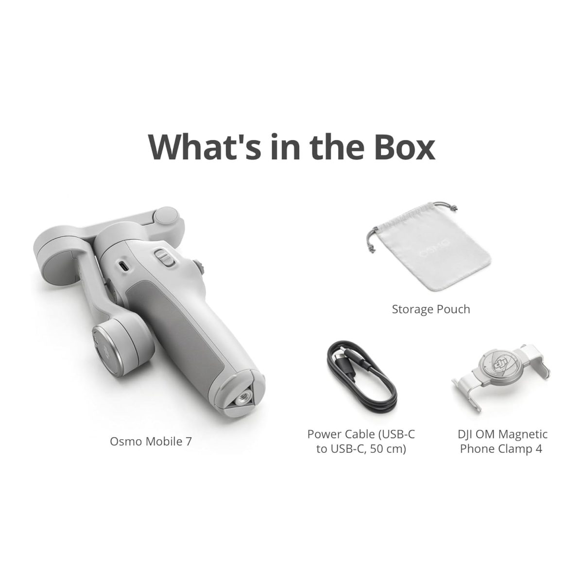 DJI Osmo Mobile 7 Gimbal Stabilizer for iPhone, Android, Built-in Tripod, Ultra-Light, 3-Axis Phone Gimbal,Activetrack 7.0,One-Tap Edit,Phone Charging Vlogging Stabilizer YouTube Video, White - Image 8