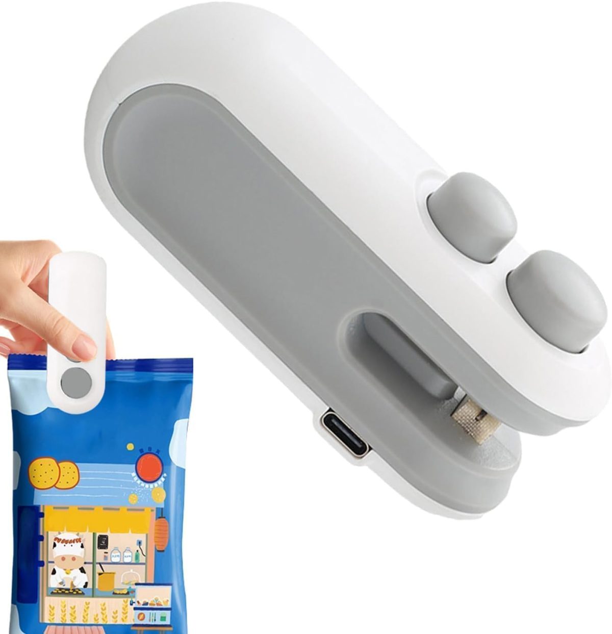 MOROVIK Sealing Clip - Portable Mini Sealing Machine Handheld Packet Sealer for Food, Snacks, Chips, Fresh Storage, Plastic Bag Sealing Machine (1) - Image 2