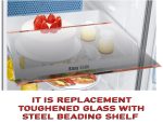 TIKSHA ENTERPRISES TOUGHENED Glass (585=585) 400 MM Compatible for Samsung Double Door Fridge RT 45-47 with Yellow Gold Bidding - Image 3