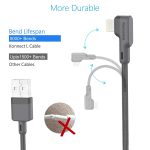 Portronics Konnect L 1.2M Fast Charging 3A 8 Pin USB Cable with Charge & Sync Function for iPhone, iPad (Grey) - Image 4