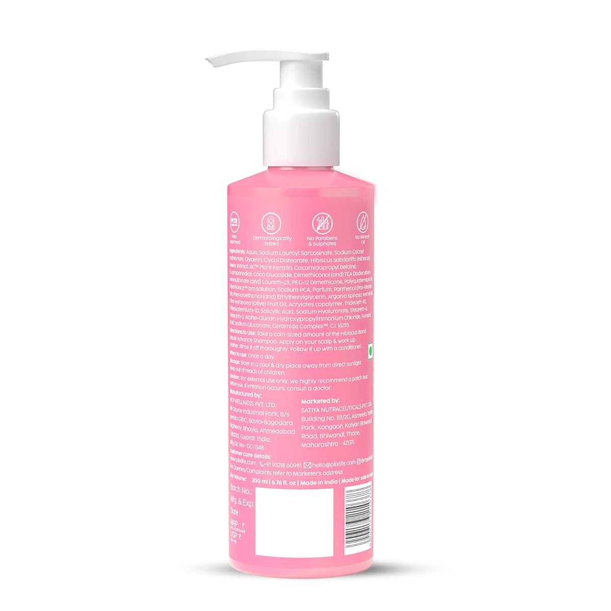 The Plant Fix Plix Hibiscus Bond Repair Advanced Shampoo For Damaged, Frizzy Hair - 200Ml | Repair Hair Molecular Structure | Fiberhance & Hibiscus Extract | Men & Women - Image 8