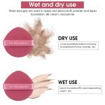 INOG 7pcs Triangle Makeup Puff Powder Puff Face Soft Blending Sponge, Latex-Free Compact Cosmetic Foundation Sponge for Liquid,Cream,Powder,Wet Dry Dual Use, Teardrop Puff for All Types of Skin (Pink) - Image 4