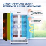 ROCKWELL 739Ltr, Double Glass Door Visi Cooler, Internal LED, 4 Year Warranty, Dynamic Cooling (RVC950C, White) - Image 4