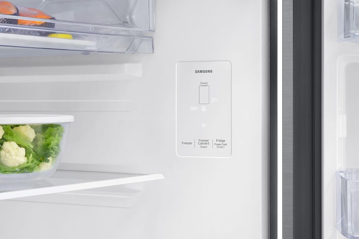 Samsung 350 L, 2 Star, Convertible 5-in-1, Digital Inverter, Frost Free Double Door, WiFi Enabled Bespoke AI Refrigerator (RT38DG5A2BS8HL, Elegant Inox, Silver) - Image 6