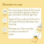 WishCare® Pure Cold Pressed Sweet Almond Oil for Hair Growth and Glowing Skin & Face - 200ml - Image 5