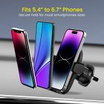 Portronics Clamp Z Car Phone Holder Stand with 360 Degree Rotation, AC Vent Mount, Strong Grip, Single Hand Use, Shockproof Build, Mobile Stand for Car (Black) - Image 4
