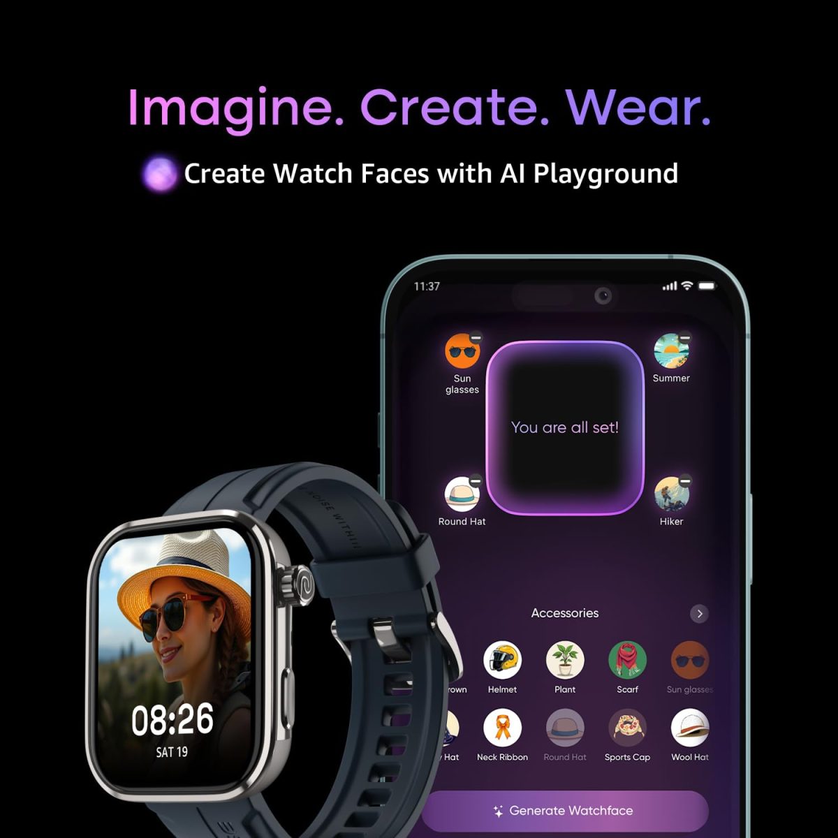 Noise Pro 6 Max Smart Watch:Intelligent AI, Endless AI Watch Faces, AI Companion, 1.96” AMOLED, Stainless Steel Build, Built-in GPS, 5 ATM, EN2 Processor, for iOS & Android(Pure Titanium) - Image 6