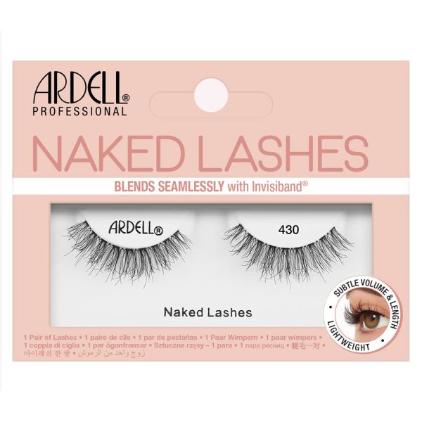 Ardell Naked Lashes 430 Soft, Extra-Lightweight Fibers False Eyelash for Women, Brighter & Rounder Style False Eyelash for Girls, Bendy, Comfy Invisiband Eyelash