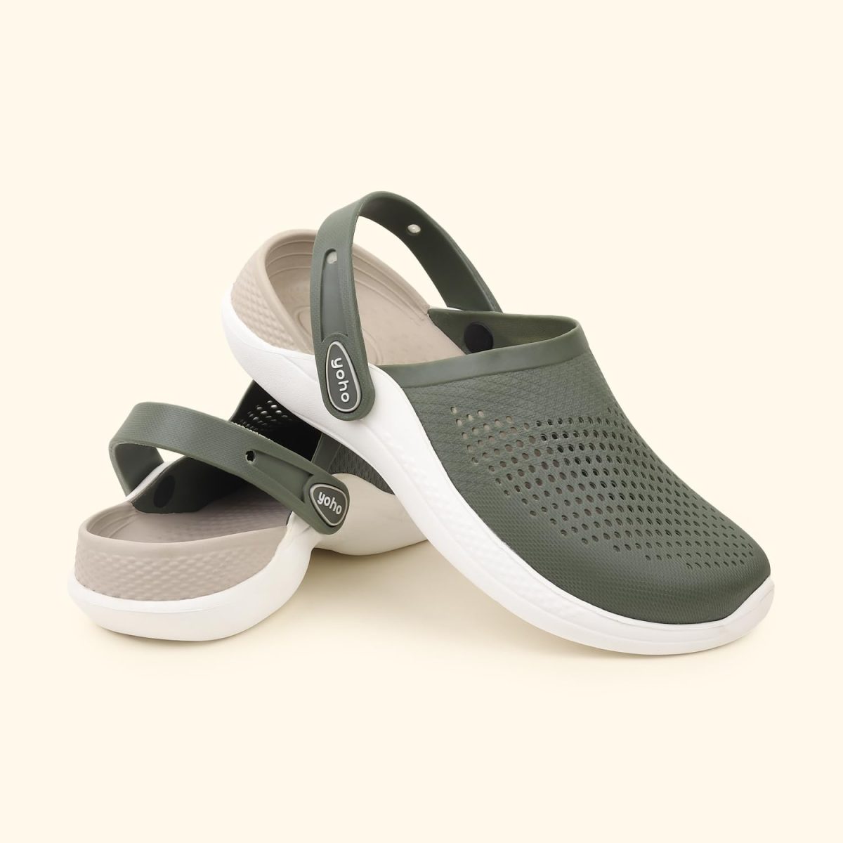 YOHO Easy Glide Clogs for Men | Striking Dual-Tone Design | Ultra-Soft EVA Comfort | Lightweight Build | Slip-On Ease | Durable Everyday Wear - Image 7