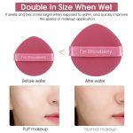 INOG 7pcs Triangle Makeup Puff Powder Puff Face Soft Blending Sponge, Latex-Free Compact Cosmetic Foundation Sponge for Liquid,Cream,Powder,Wet Dry Dual Use, Teardrop Puff for All Types of Skin (Pink) - Image 3