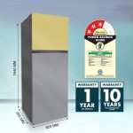 Haier 328 L, 3 Star, Convertible 10-in-1, Triple Inverter & Fan Motor Technology, Frost Free Double Door Refrigerator (HRF-3783YGG-P, Yellow Grey Glass) - Image 7