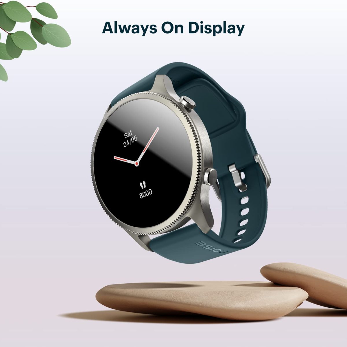 NoiseFit Halo 1.43" AMOLED Display, Bluetooth Calling Round Dial Smart Watch, Premium Metallic Build, Always on Display, Smart Gesture Control, 100 Sports Modes (Forest Green) - Image 3