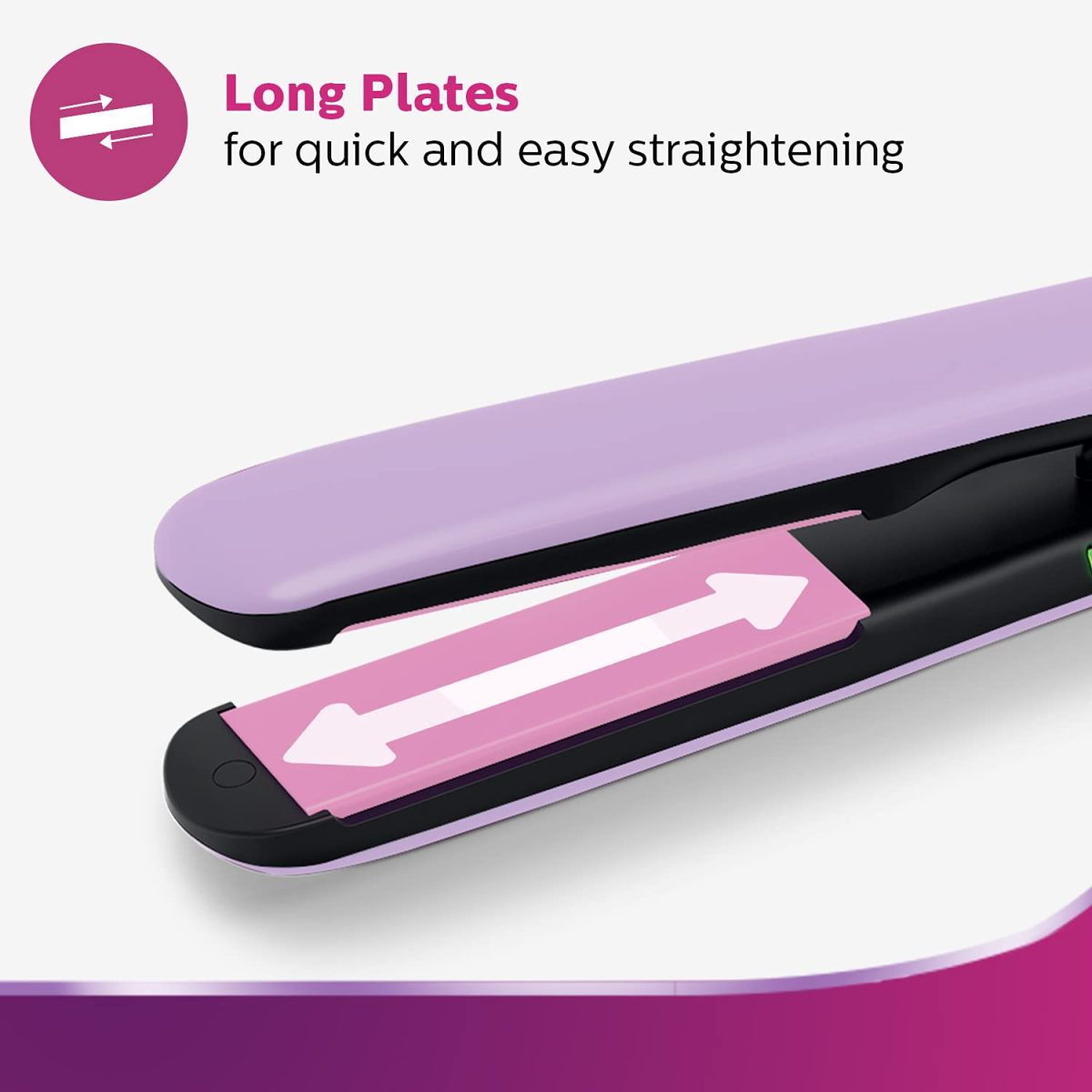 Philips Straightener with SilkProtect Technology. Straighten & Curl, Suitable for All Hair Types (Lavender)-BHS393/40 - Image 8