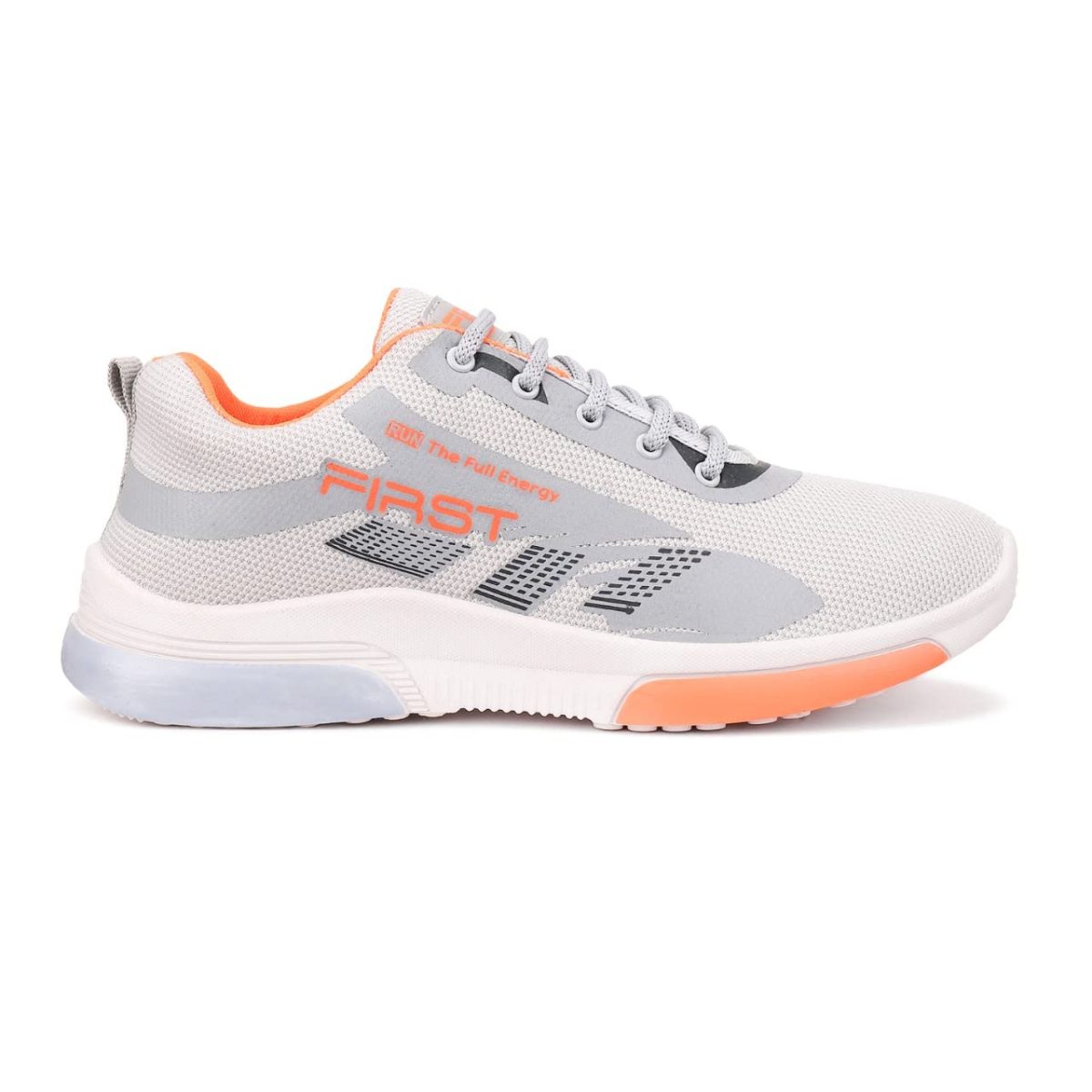 Running Shoes for Men Sneakers for Men (Color- White & Orange) Size-8(34) R - Image 2