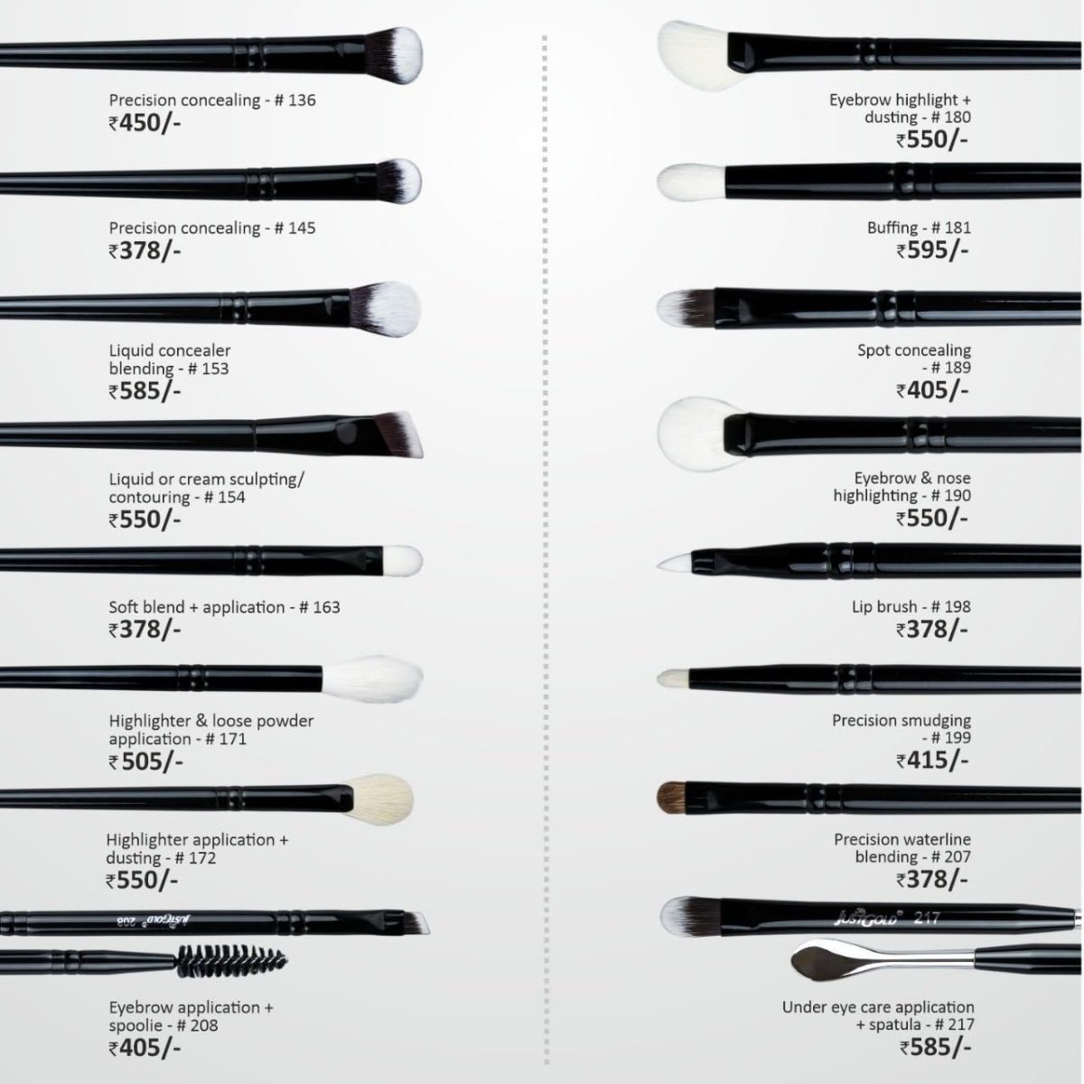 Justgold Professional Makeup Brush #136 For Precision Concealing - Image 3