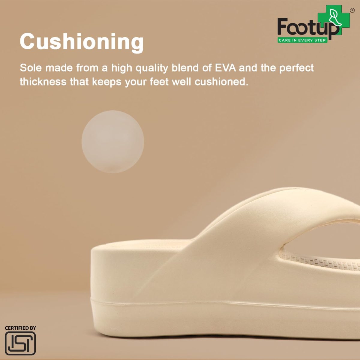 FOOT UP Women’s Soft EVA Recovery Slippers | Ultra-Lightweight Cloud Comfort Sandals with Thick Cushioned Sole – Anti-Skid Indoor & Outdoor Everyday Wear Orthopedic Slides - Image 9