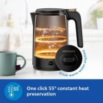 Philips Double walled electric kettle with Keep Warm function, 1.5L, 1300W, Auto shut off, 2yrs Warranty (HD9378/80) - Image 3